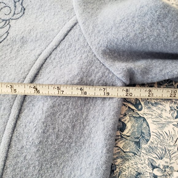 Pendleton Vintage Boiled Wool Embroidered Floral Blue Jacket - Picture 5 of 9